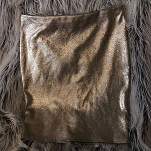 NWOT Charlotte Russe XL Gold Pencil Skirt